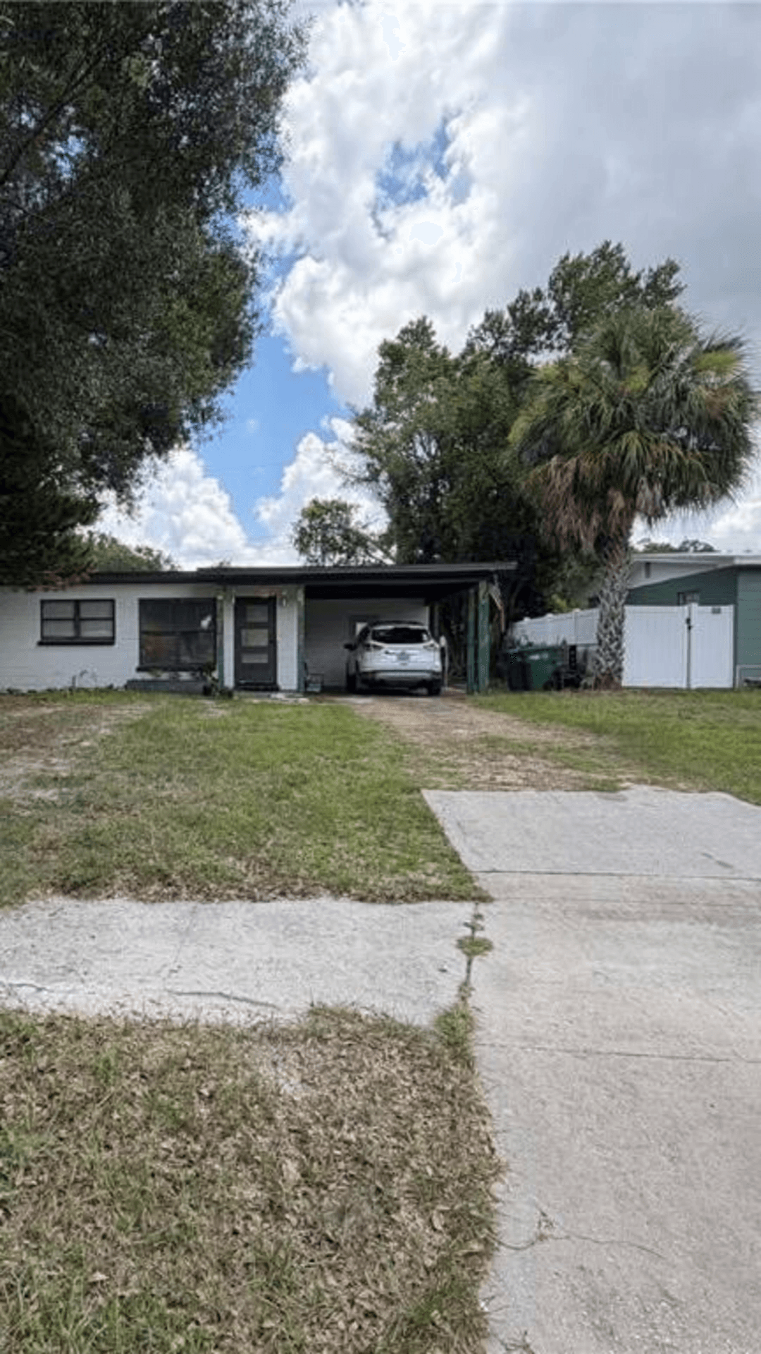 Kitchen, original MLS photo versus AI-staged reveal frame — before